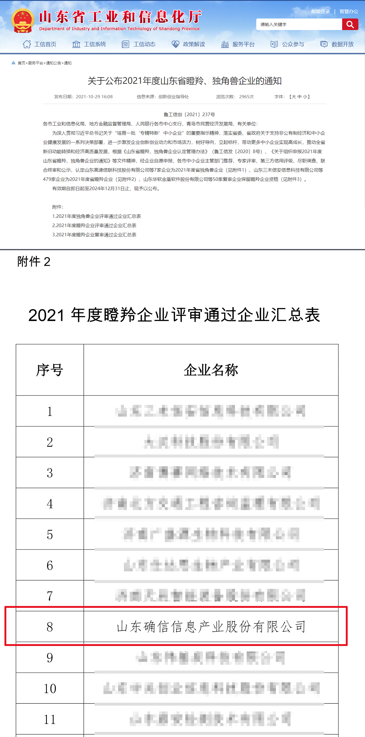 热烈祝贺确信信息荣获“山东省瞪羚企业”荣誉称号！(图1)